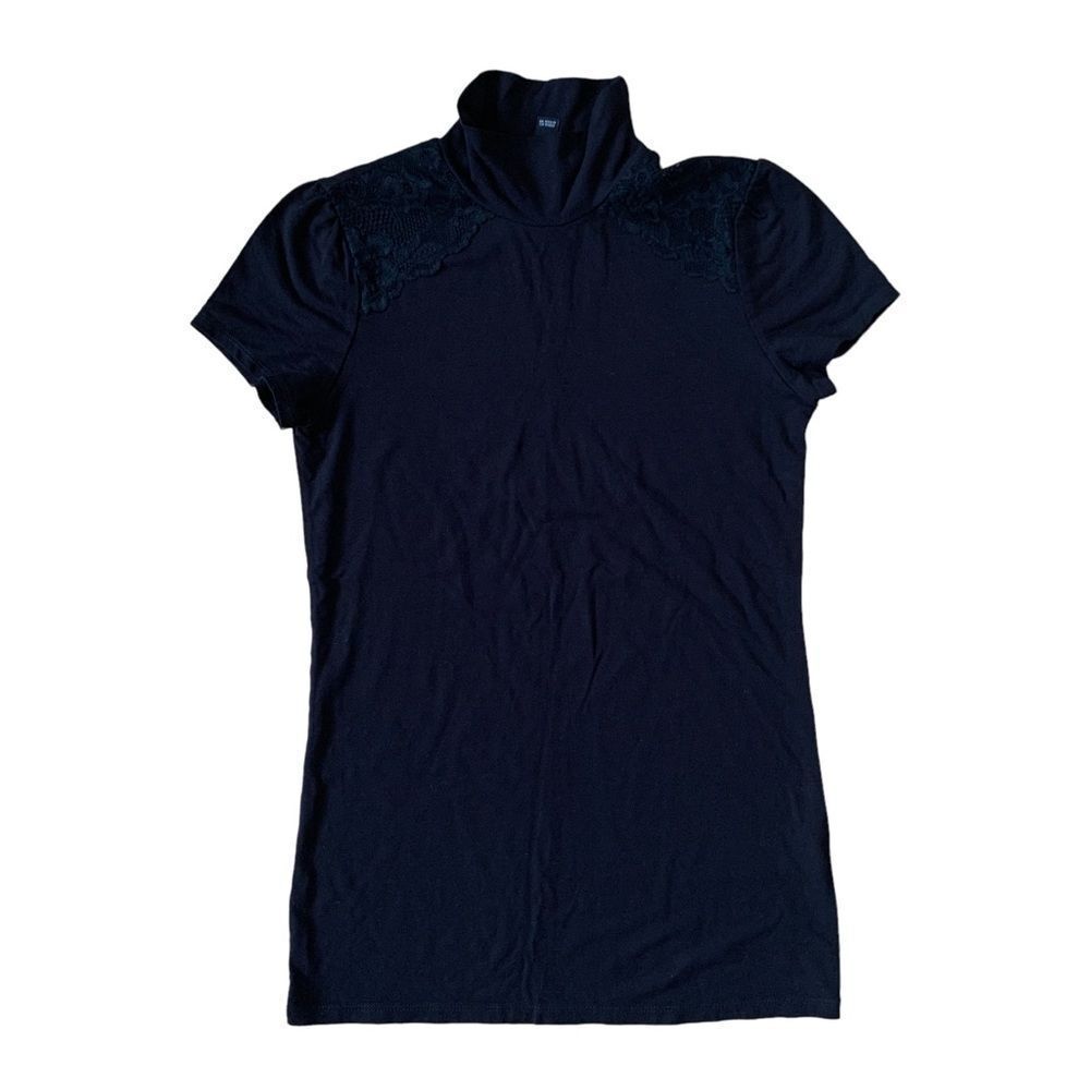 Black Jacob Turtleneck Short Sleeve Size XS